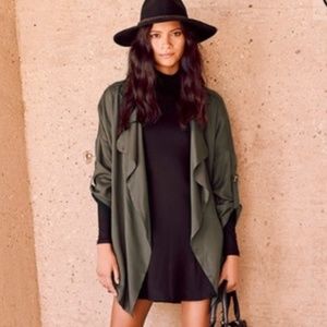 Lulu's Lucky Break Olive Oversized Jacket